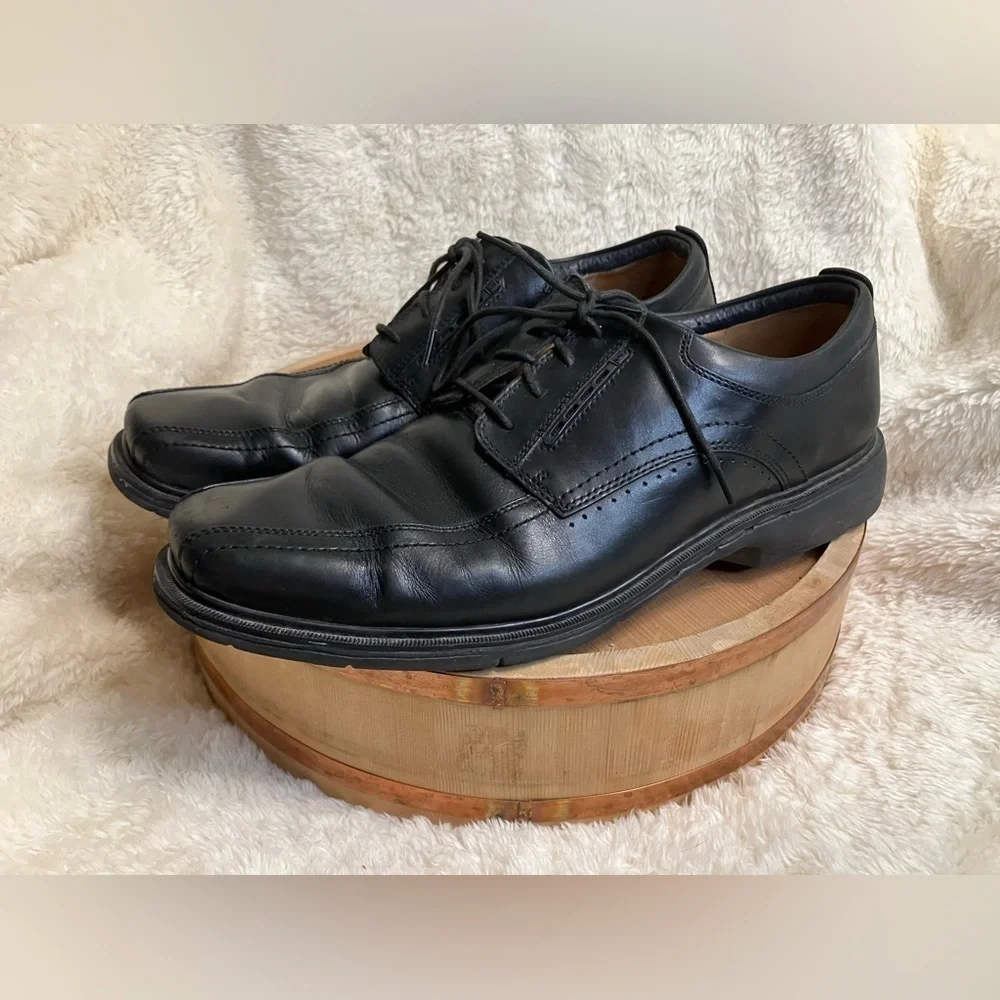 Clarks Unstructured Casual Leather Lace Up Oxford Shoe Mens Size 12